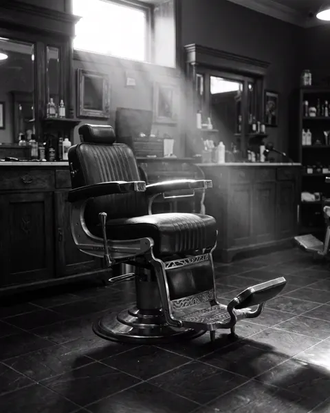 Klassischer Barbierstuhl im Amir Barbershop an der Zülpicher Straße in Köln